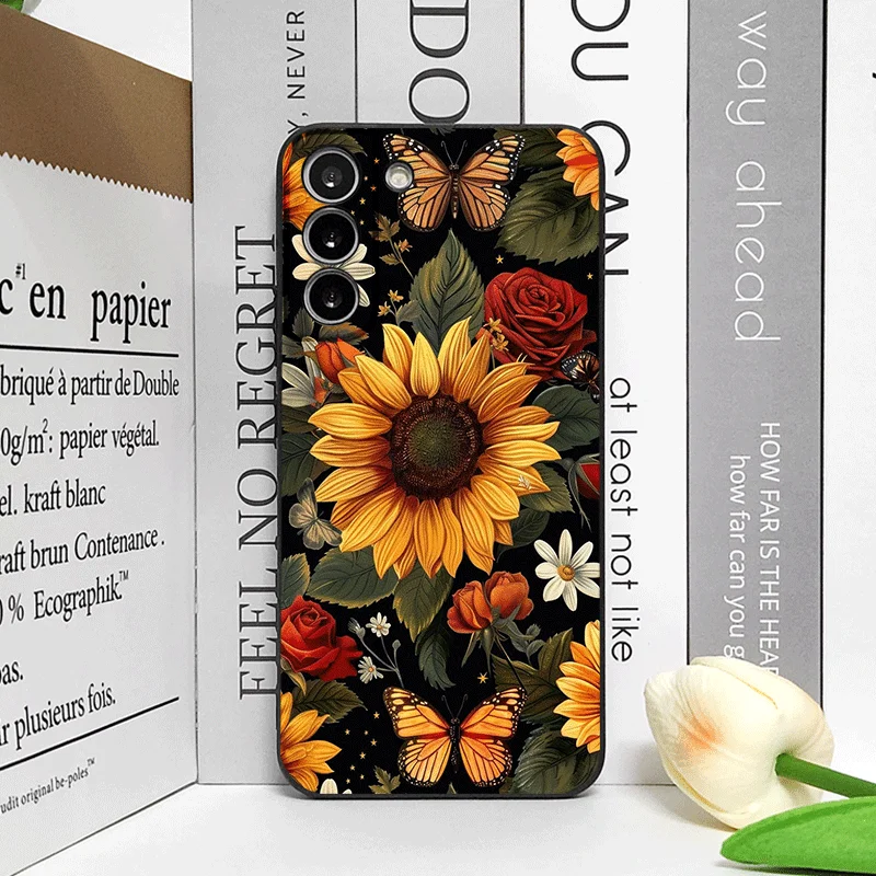 Vibrant Sunflower Floral Pattern Soft Phone Case Cover
