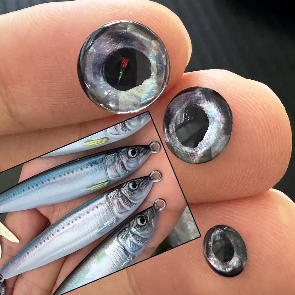 Description Picture 4 of itemFishing Lure Eyes 3D Holographic 5.5mm 6mm 7.5mm 9mm 11.5mm DIY Simulation Color Eyeball Artificial Bait Fly Fish Eye Sticker