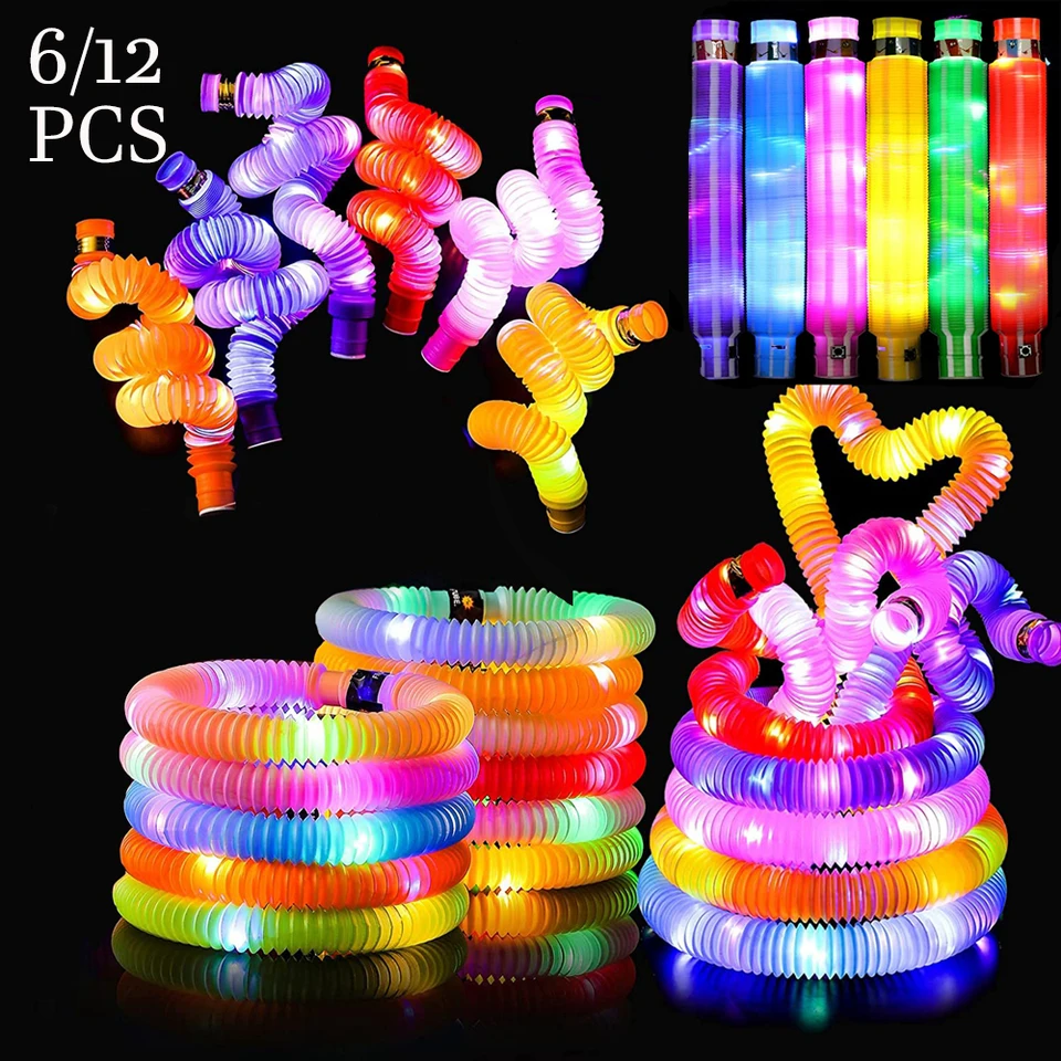 5/10/20/30pcs Colorful LED Foam Sticks Light Up Sticks Cheer Tube Glow In  the