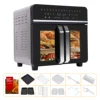 Dual Zone Hot Air Fryer, 24QT Hot Airfryer, XXL Oven with LED Touch Screen, 15 in 1, Luxury Accessories with Recipe Book, 1