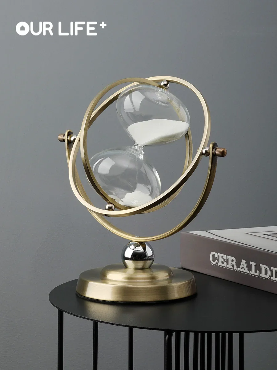 

Hourglass Decoration Office Desk Surface Panel Decoration Bookcase Modern Home Ornament Bookshelf Decoration High-End Crafts