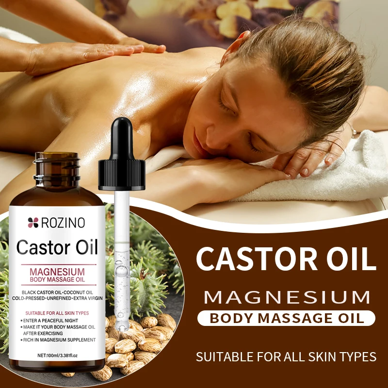 Luxurious Hydrating Body & Face Oil with Black Castor, Coconut, and Magnesium for Ultimate Skin & Hair Care