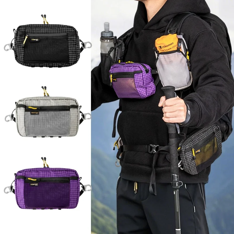 Marsupio Uomo Nylon Multifunzione Con Moschettone – Borsa Tattica Per Cellulare E Oggetti, Ideale Per Trekking E Viaggi