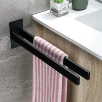 Towel Holder Rack 304 Stainless Steel Towel Organizer Wall Mounted Bathroom Storage Shelves 2