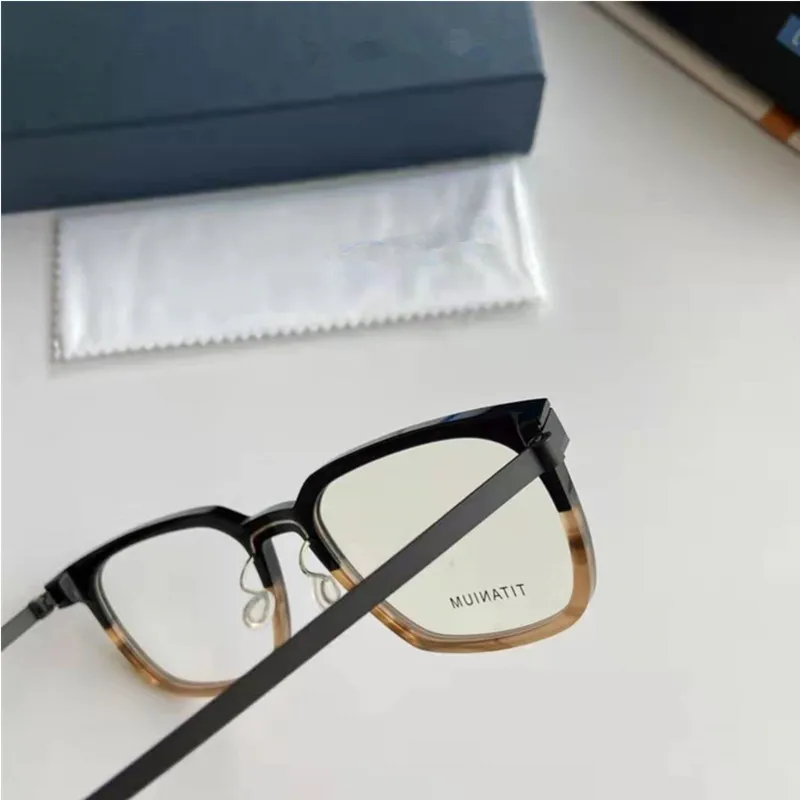 

Denmark Style Titanium Glasses Frame Ultralight Men Women Myopia Prescription Square Fashion Eyeglasses Blue Light Gafas 1258