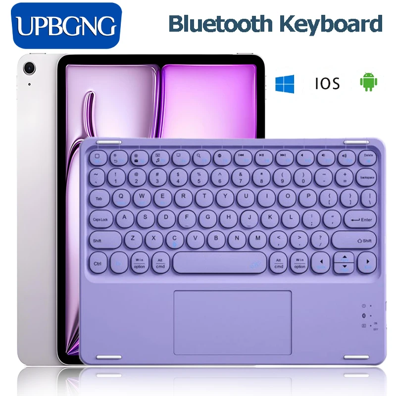 Wireless Bluetooth Keyboard with Touchpad for iPad 11th 11 inch A16 Air 13 11 M3 Pro IOS Android Windows Tablet Keyboard