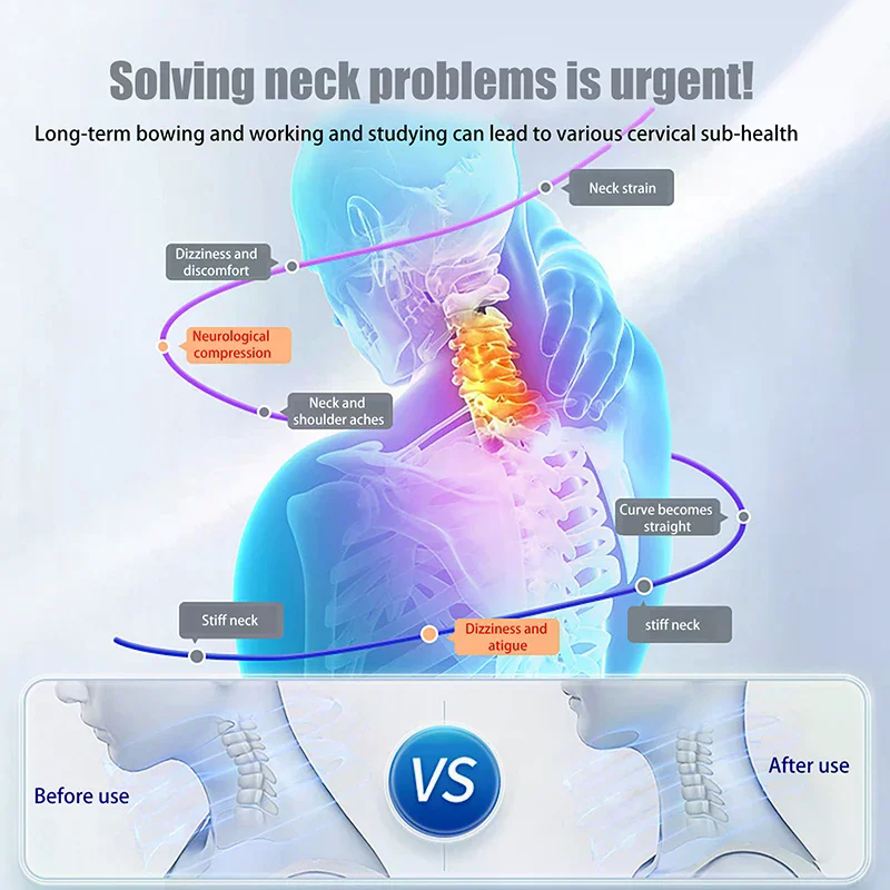 Comfortable Inflatable Air Neck Stretcher Cervical Neck Traction Brace Neck Massage Office For Home Relief Decompression