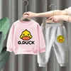 New 2024 Children's Two-Piece Set Baby Boy Girl Long Sve Sweatirt Pants Cartoon Autumn Faionable Kids Clothing Set