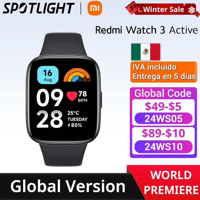 Fast Delivery]Xiaomi Redmi Watch 3 Active Global Version Bluetooth Phone  Call Blood Oxygen Monitor Heart Rate 1.83'' Display - AliExpress