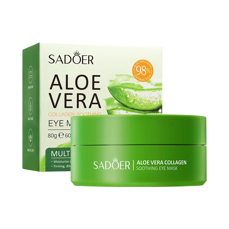 SAODER Aloe Vera Collagen Eye Mask Anti Dark Circles Eyes Bags Moisturizing Firming Eye Patches Eyes Skin Care Products 60pcs collagen eye mask eye mask patch
