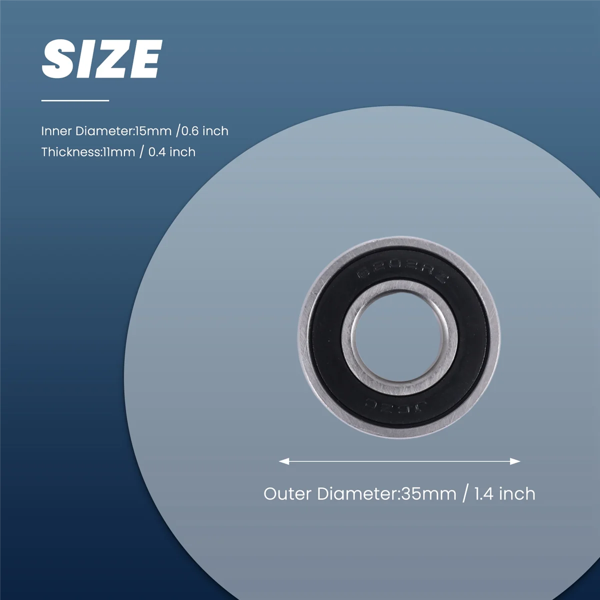 Replacement 6202RZ Ball Bearings 35x15x11mm