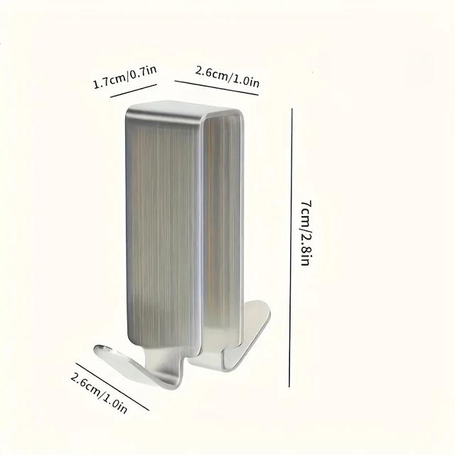 ตะขอแขวนห้องน้ำสแตนเลส 304 คุณภาพพรีเมียม 2 ชิ้น กันน้ำ ทนทาน สำหรับแขวนผ้าเช็ดตัว ฉากกั้นกระจกอาบน้ำ อุปกรณ์เสริม 5