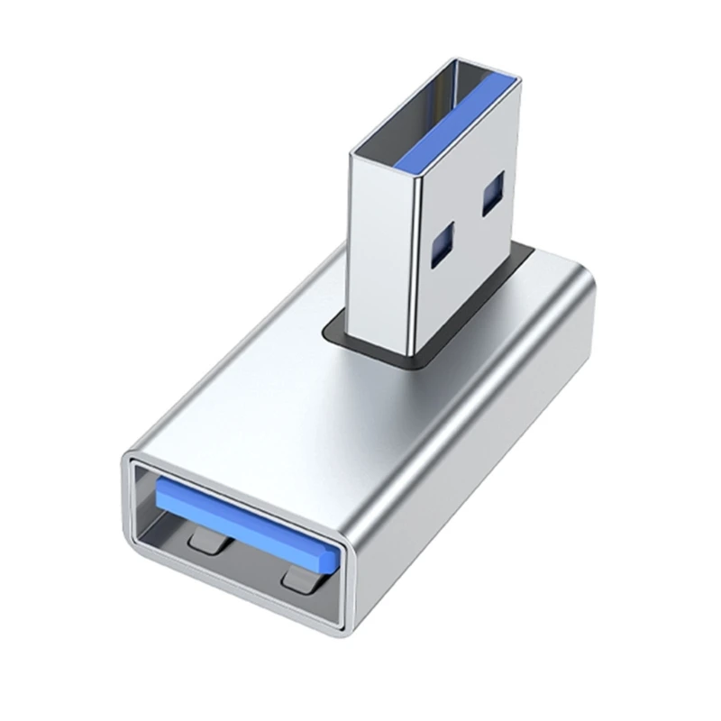 90도 왼쪽 오른쪽 아래로 각도 USB 남성 여성 확장 커넥터 어댑터 노트북 USB 충전기 변환기