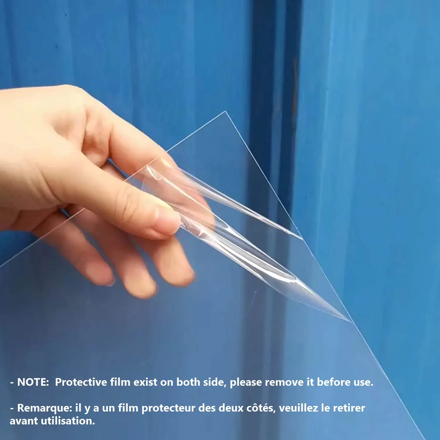 Size A4 Transparency PVC Binding Cover Clear Plastic Acetate Sheets With Protective Film On Both Side - Thickness 200micron