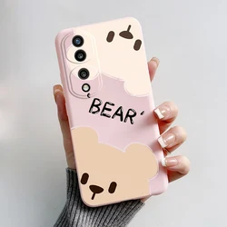 Cute Bear Cartoon Frog Soft Phone Case Cover - Enhanced Protection for Honor 70 Pro Plus (Pink-M01)