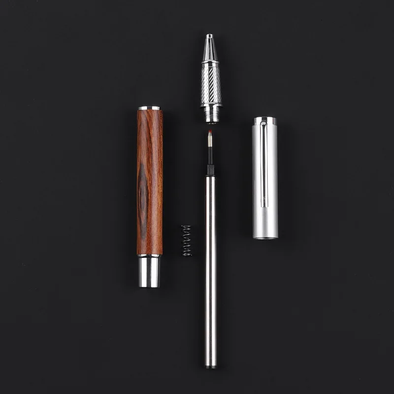 New Luxury Ballpoint Pen Wood Metal Pen Writing Signing Gift Stationery Office Supplies Customized Logo