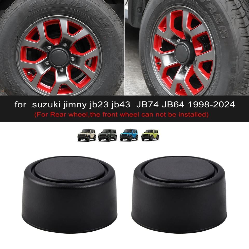 2 Enjoliveurs De Roue Toppower Pour Suzuki Jimny JB43 JB64 JB74 - Noir Mat