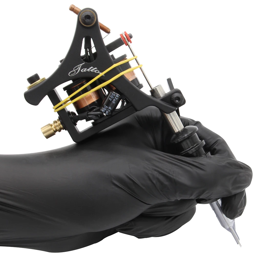 Complete Tattoo Machine Kit Coil Tattoo Machine Set Tattoo Beginner Power Supply Grip Body Art Tools Permanent Makeup Tattoo Set - 5