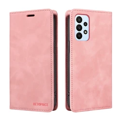RFID Blocking Magnetic Leather Phone Case - Samsung A22S 5G (PK)