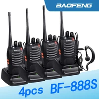 4pcs/Pack Walkie Talkie Baofeng BF-888s Long-distance Two-way Radios UFH 400-470MHZ Transceiver USB for Hunting 1