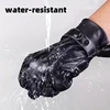 Fashion Touch Screen Faux Leather Gloves Winter Fashion Warm Windproof Sports Cycling Riding Gloves Perfect Men Gifts 5