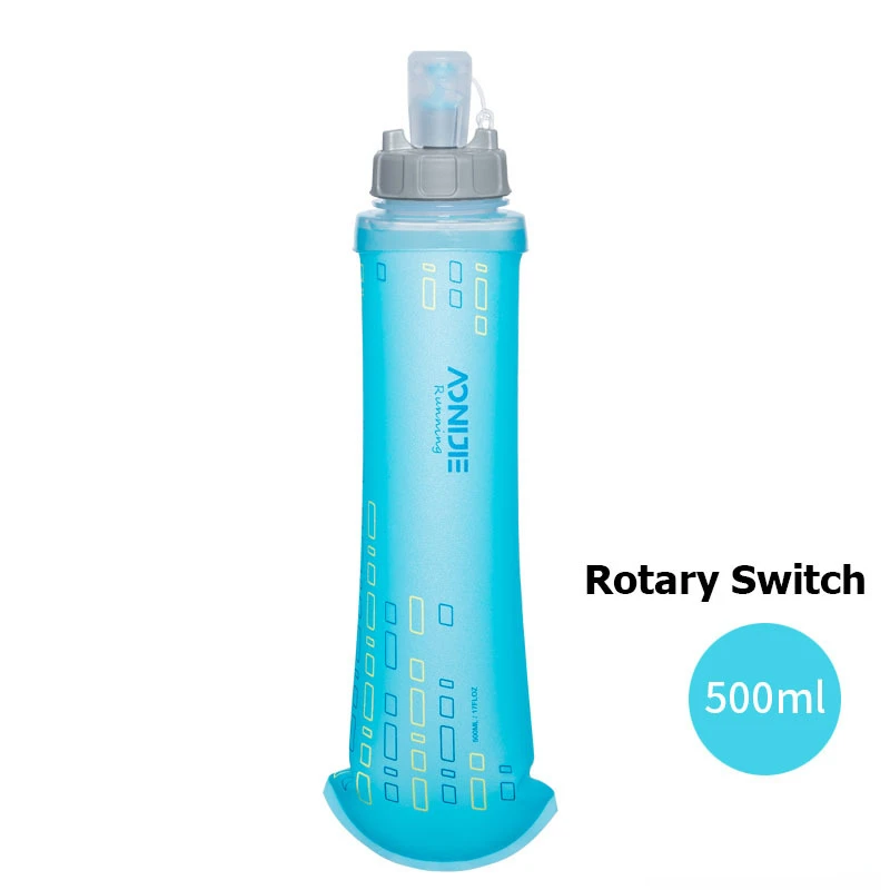 250ml 500ml Soft Flask Folding Water Bottle 4