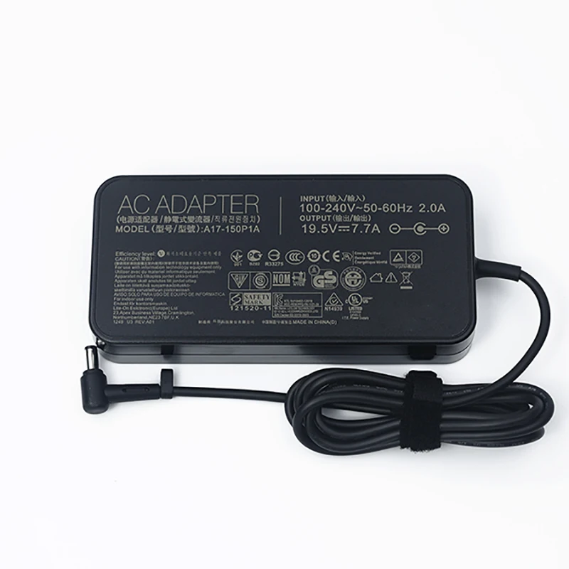 Adaptador ac Carregador Portátil para Asus Tuf Gaming Fx504 Rog G73gx Gl503g G72gx G53j G75vx G75vw 19.5v 7.7a A17150p1a 5.5x2.5 mm - Imagem 4