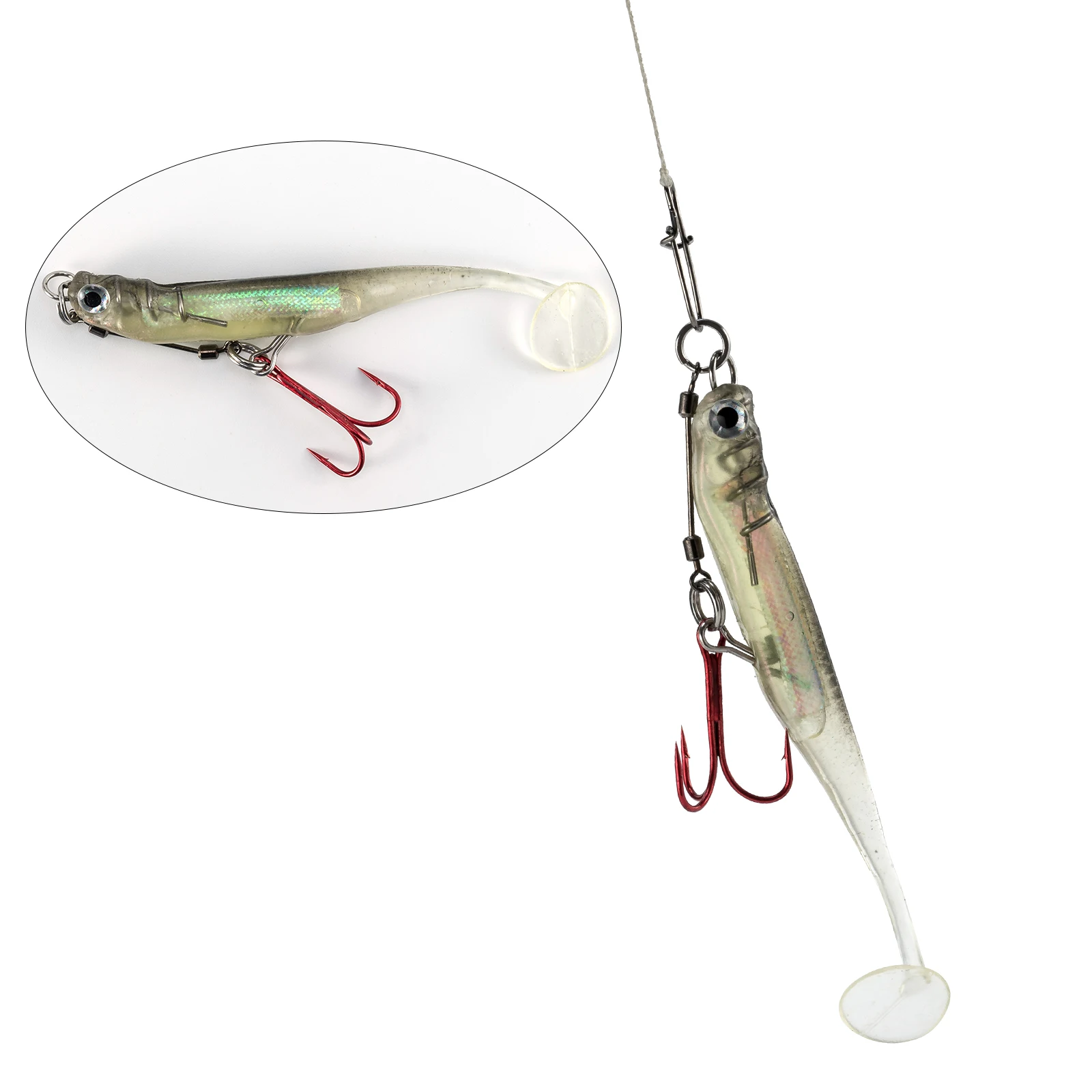 140pcs Fishing Stinger Rig Making Pike Stainless Steel for Soft Lure Worm Screw Rig Treble Hook Cork Shad Lock Pin Bass Perch