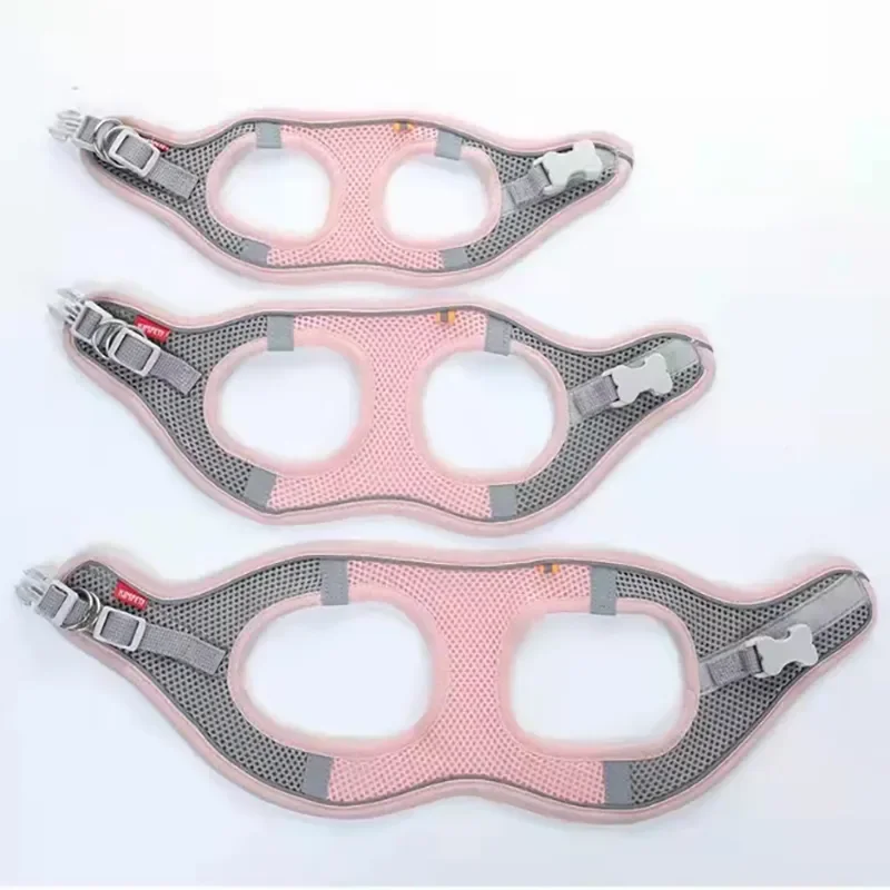 Cat Dog Harness Vest Chest Rope Set Reflective Breathable Adjustable Pet Harness for Small Medium Dogs Outdoor Walking 4