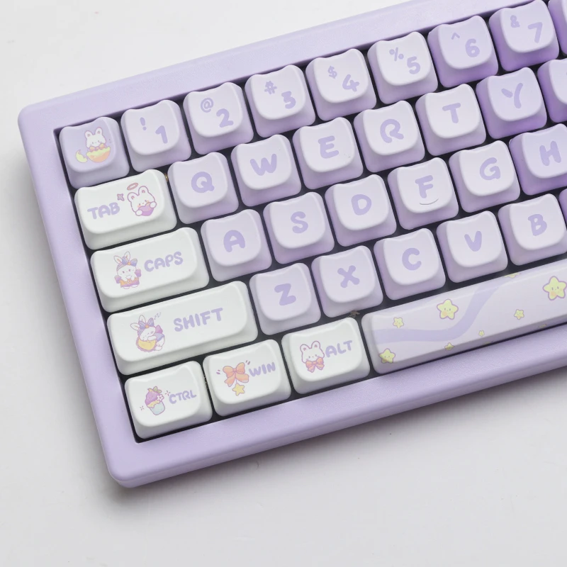 

140 Keys/set Dream Rabbit MAO Profile GMK PBT Keycaps for Mechanical Keyboard Dye Sublimation Gaming Keycap Custom Gk61