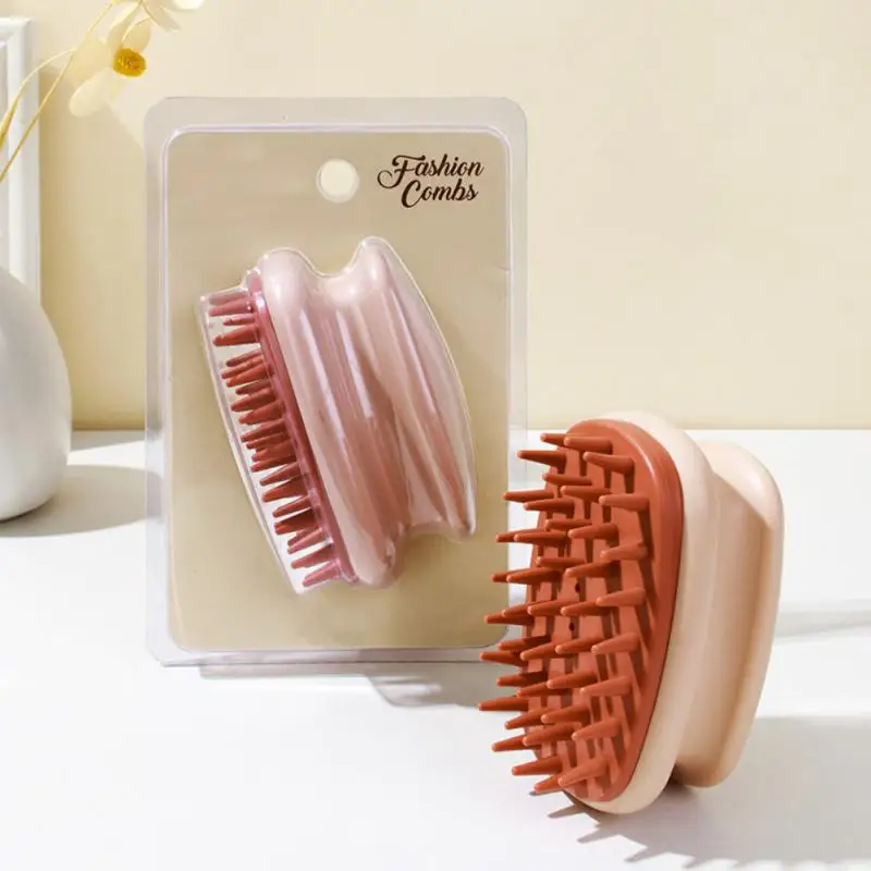 Silicone Shampoo Head Scalp Massage Brush Silicone Body Brush Hair Washing Comb Bath SPA Shower