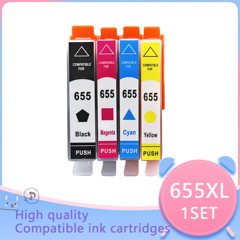 Compatible HP 655 655XL Ink Cartridge 655XL HP655  Replacement for HP655 Deskjet 3525 5525 4615 4625 4525 6520 6525 6625 Printer hp printer ink