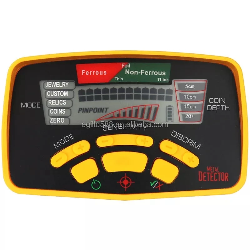MD6450 MD6350 Control Unit Host for Metal Detector Battery BOX LCD Digital Display Main Panel Gold