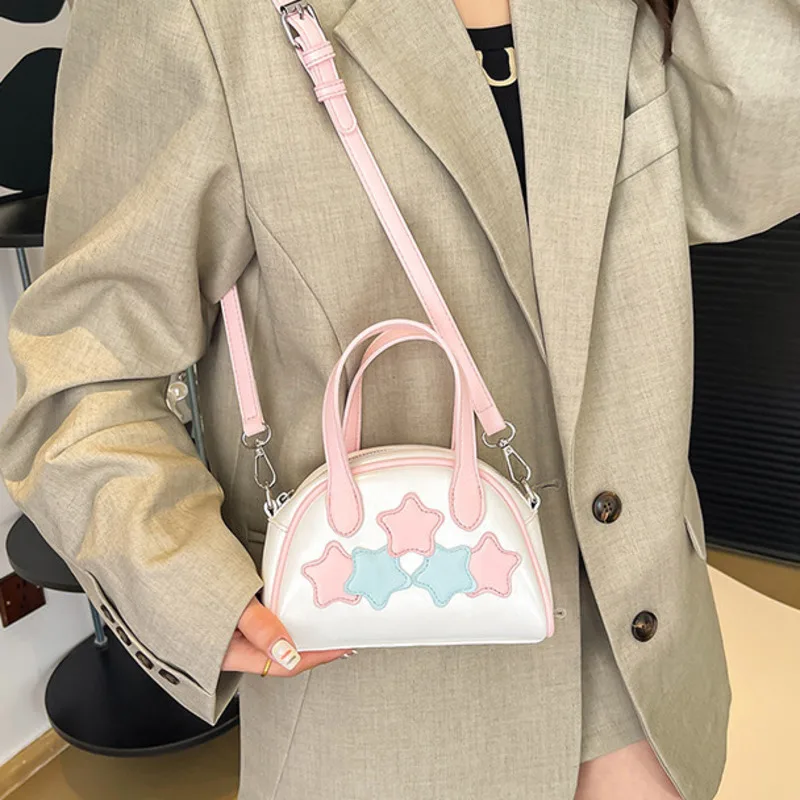 Texture Five-pointed Star Women's Skew Bag Delicate Handbag Multi-color Shell Bag Fashion Shoulder Bag Exquisite Simplicity Bag