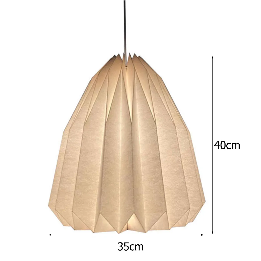 Nordic Creative Paper Origami Lantern Shade Foldable Pendant Light Art Decor