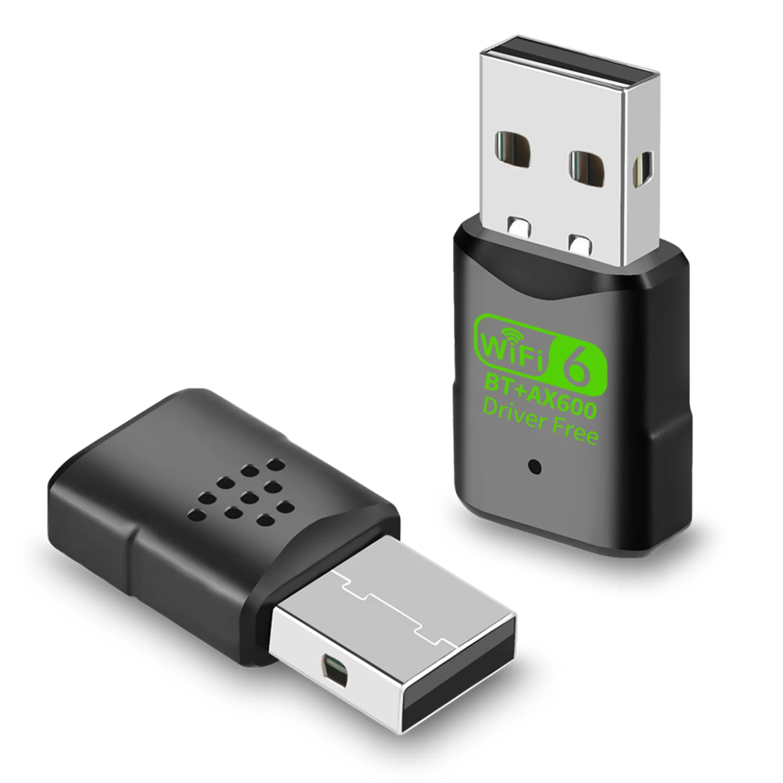 무선 어댑터 600Mbps USB WiFi6 BT5.4 네트워크 어댑터 2 in 1 듀얼 밴드 2.4/5Ghz 네트워크 카드 (노트북 또는 PC 데스크탑용)
