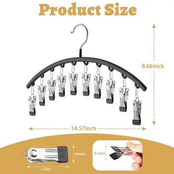 1/2/4PCS Solid Wooden Trouser Clip Home Closet Stainless Hat Skirt Storage Rotatable Multi-Clip Student Dormitory Storage Clip 2