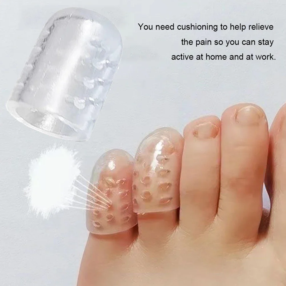 Silicone Toe Caps Anti-Friction Breathable Protector Prevents Blisters 20-2pc silicone toe cap