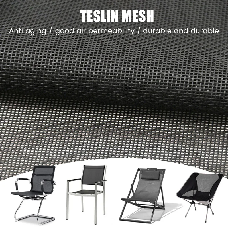 

140x100cm 150cm Teslin Mesh Fabric For Diy Office Chair Recliner Beach Lounge Chair Placemat PVC Outdoor Waterproof Mesh Fabric