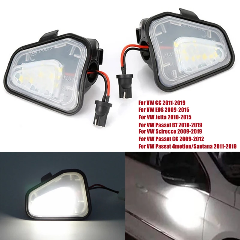 2Pcs Led Pozzanghera Luce Sotto Specchio Laterale Per Vw Passat B7/Passat Cc/Jetta/Scirocco