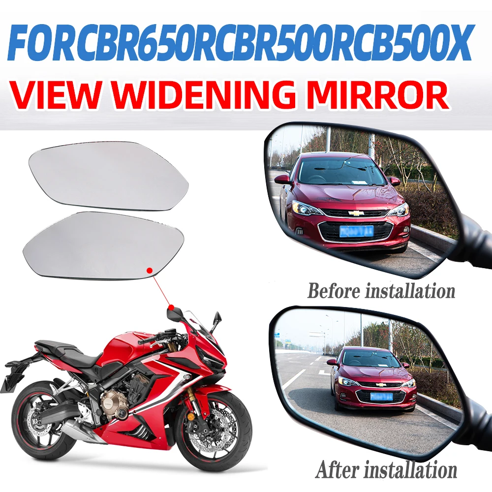 

Motorcycle Rearview Mirror Convex Mirror Increase View Vision Side Mirror Lens for HONDA CBR650R CBR500R CBR 500 R CBR 650 R