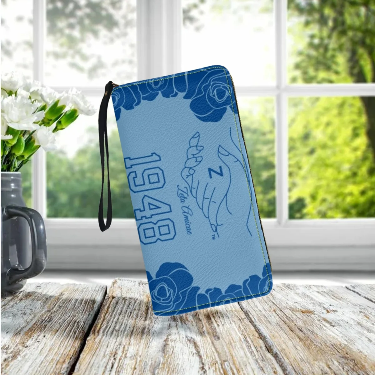 Friends of Zeta Luxury Designer Girls Party Clutch Zeta Amicae Print Travel Doka Clutch Versatile Wrist Strap Wallet Female 2023