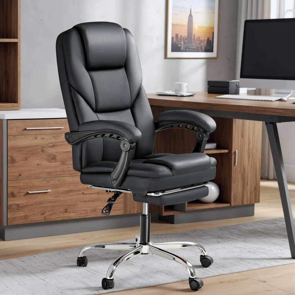 Office Chair, Executive Office Chair with Foot Rest Big and Tall Offices Chair Ergonomic Home Offices Desk Chairs Reclining High 2