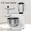 5-in-1 Home Fully Automatic Juicer Kneading Machine Meat Grinder Whisk 5.5L Multifunctional Mixer Food Processor Chef Machine 6