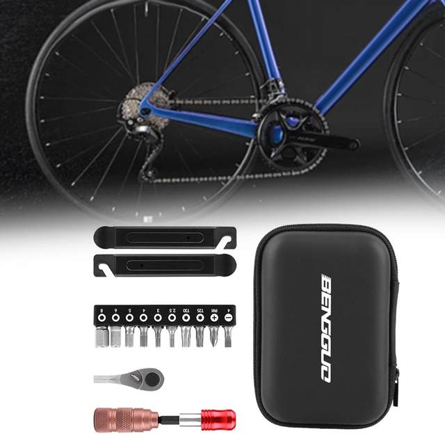 Bike Repair Tool Set Cycling Tire Lever Ratchet Wrench Bicycle Multitool Kit
