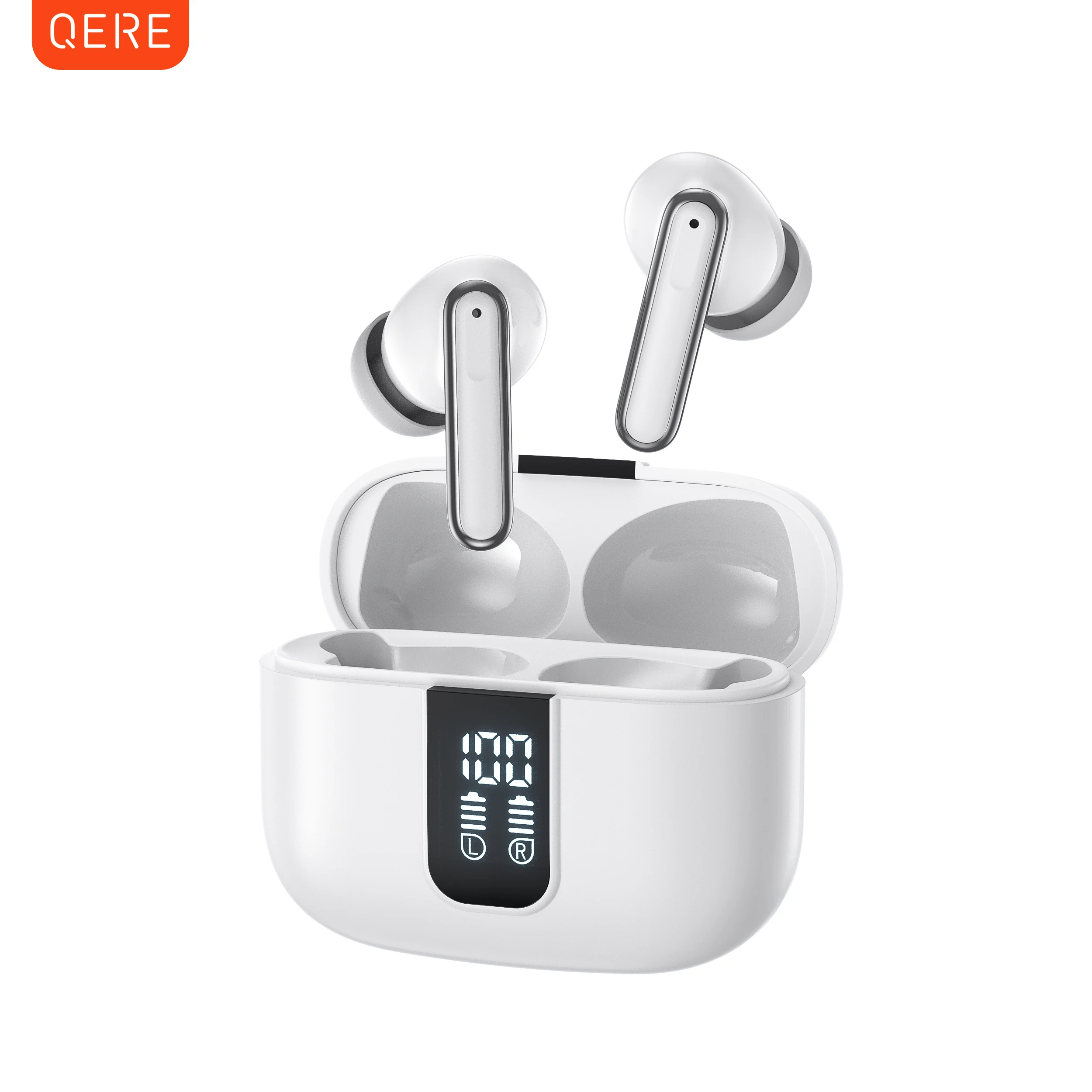 Беспроводные наушники QERE E50, новые TWS Bluetooth 5,3, HD микрофон, HIFI наушники, драйвер 13 мм, экран дисплея + touch,4 микрофона + ENC вызов