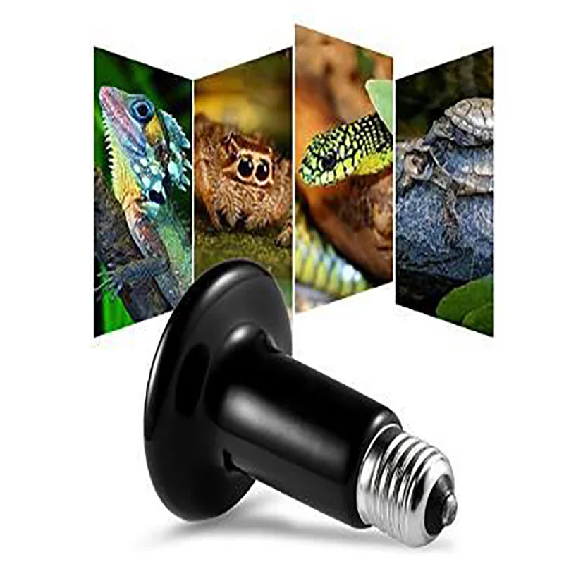 E27 Ceramic Heating Lamp Reptile No Light Far Infrared Heating Lamp 220V 25W-200W Pet Warmer Bulb Reptile Accessories