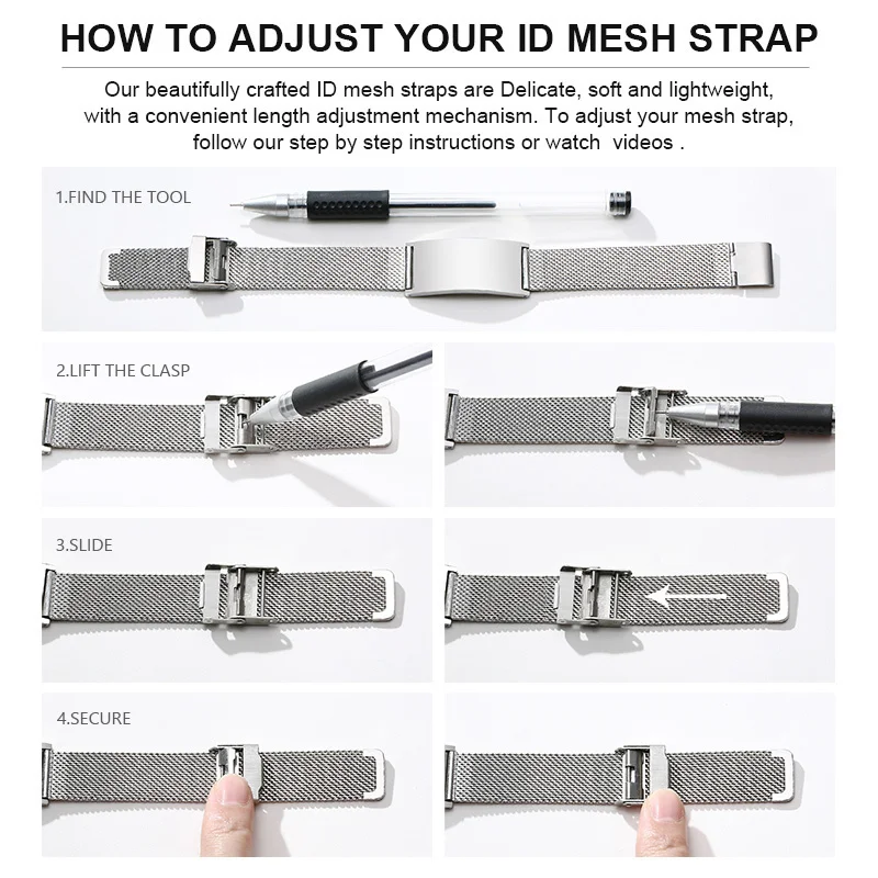Vnox 20mm ZU MEINEM PAPA Armbänder für Männer, Benutzerdefinierte Schwarz Edelstahl Armreif mit Einstellbare Uhr Band, vatertag Geschenk – Detail 9