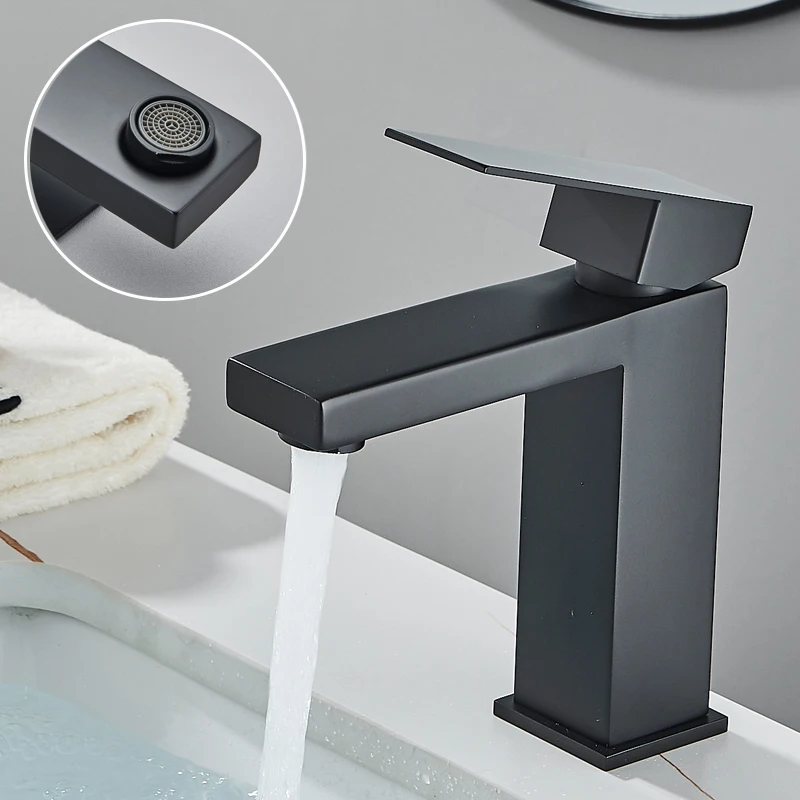 Bathroom Faucets Stainless Steel Basin Faucet Tall And Short Deck Mounted Bathroom Sink Mixer Tap Hot And Cold Water basin faucet,stainless steel faucet,bathroom faucet