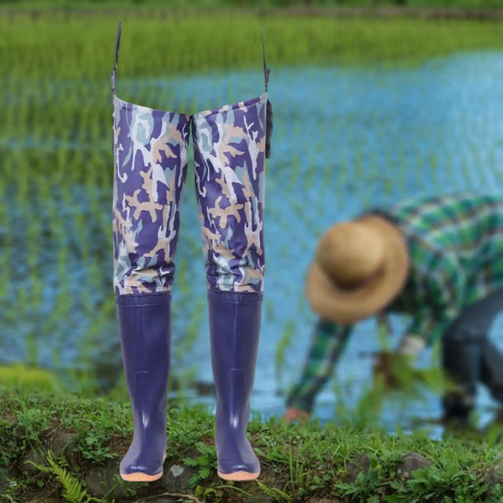 Waders Anti Skid Thigh River Boot Fishing for Gardening Hunting Agriculture Lightweight